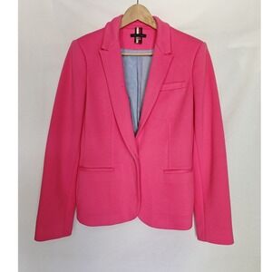 Tommy Hilfiger Blazer Jacket Textured  One Button Bright Pink Lined 10